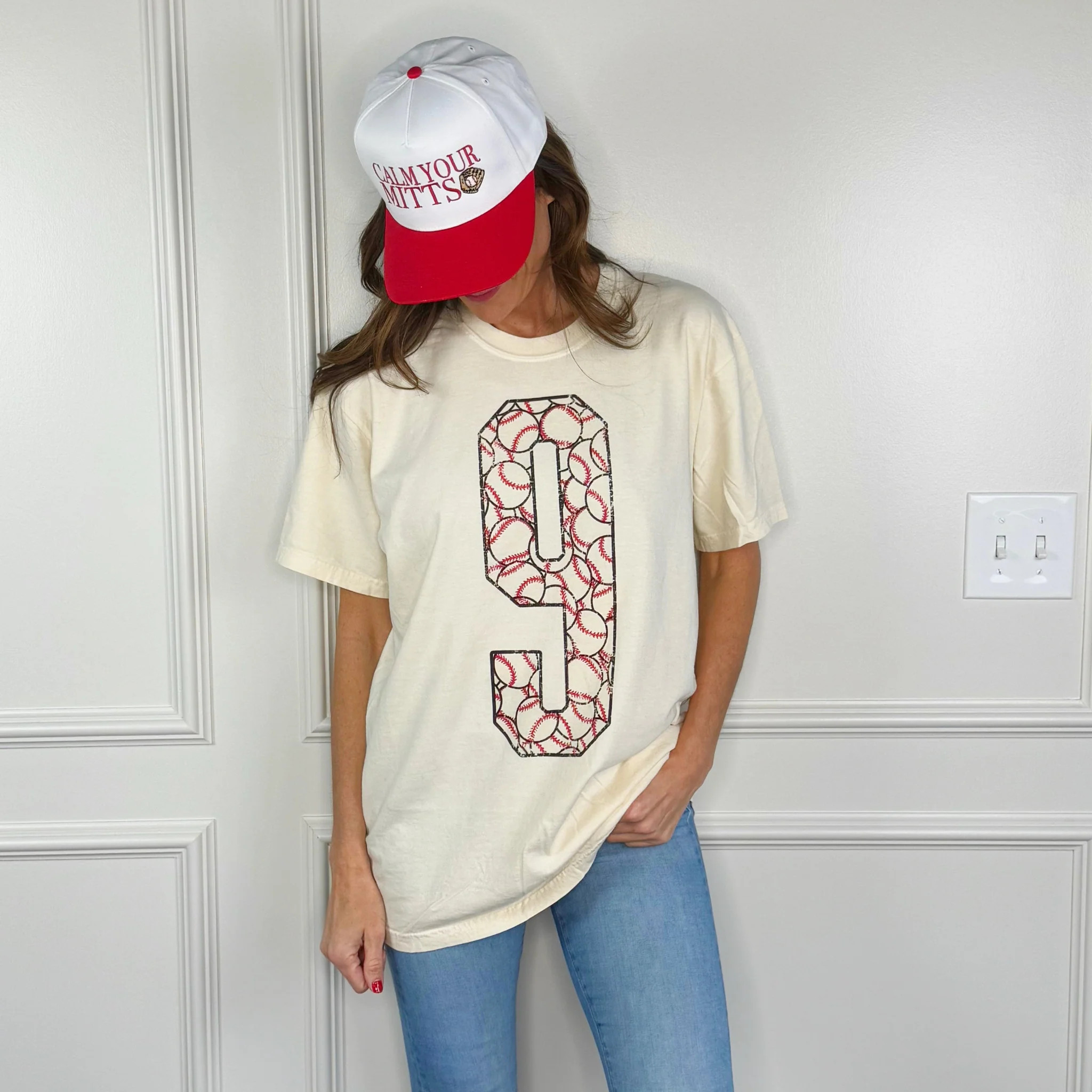 Custom Baseball Number Y & ATee | Poppy & Pine