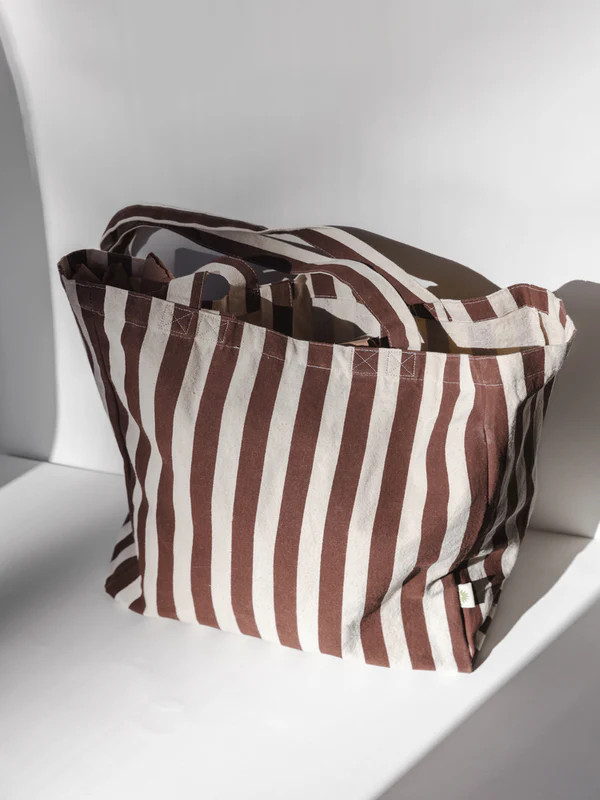 Odom Striped Tote Bag with Fruit Pocket | Tradlands