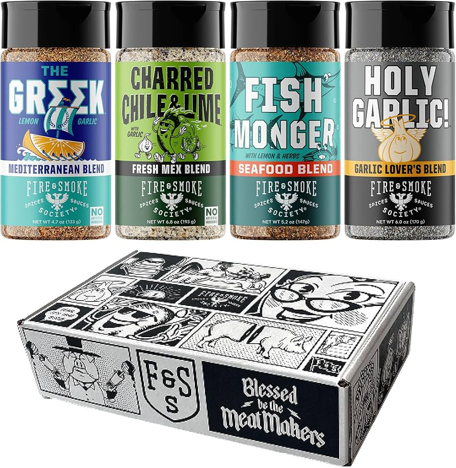 Fire & Smoke Society Seasoning Variety Pack | BBQ Rubs for Smoking and BBQ Seasonings for Grillin... | Amazon (US)