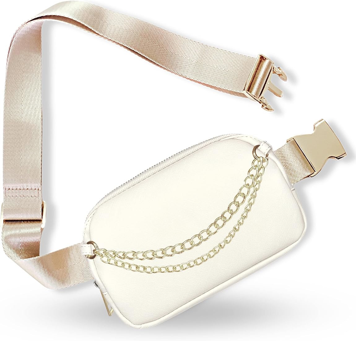 Boutique Luxury Chain Belt Bag | Crossbody Bag Leather Fanny Pack for Women Fashionable | Cute Ev... | Amazon (US)