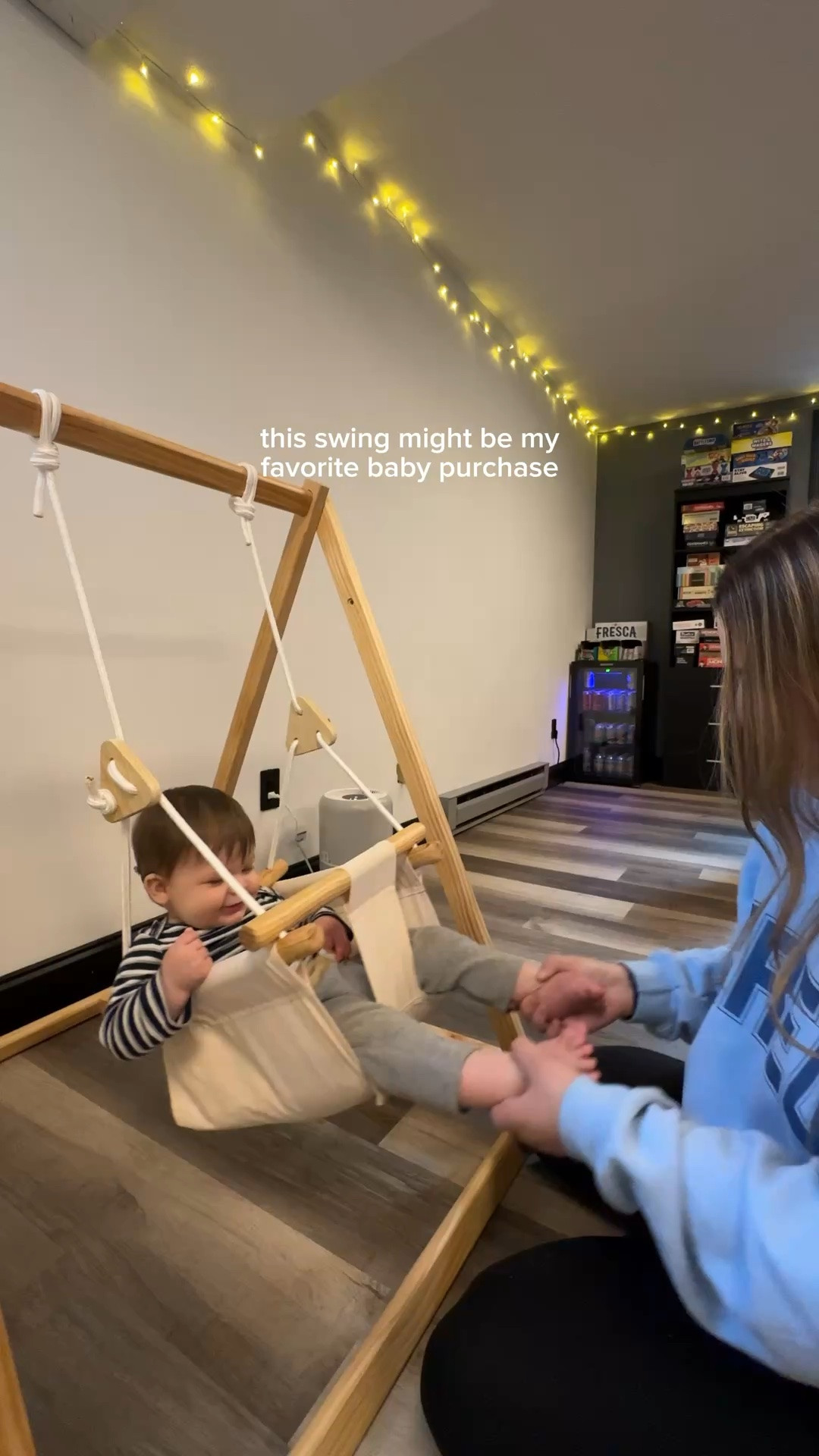 this foldable indoor swing has honestly been one of my favorite baby purchases🤍 perfect for babies/toddlers from 6 months–3 years & so nice for the days when it’s too hot or cold to play outside😂 he could seriously sit in this thing all day and never want to get out

#momtok #babymusthaves #toddlerlife #babyproducts #momlife