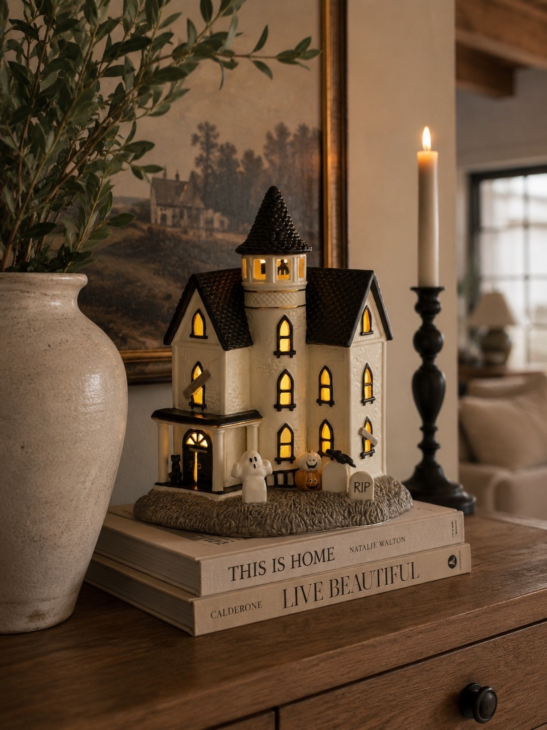 VINTAGE HALLOWEEN LIGHT-UP HAUNTED HOUSE

Follow @farmtotablecreations on Instagram for more home finds and styling inspiration.

A timeless Halloween piece you’ll look forward to displaying year after year. This vintage-inspired light-up haunted house adds the perfect soft glow to shelves, mantels, coffee bars, and entryway styling while keeping your décor cozy, elevated, and just the right amount of spooky.

#amazonhome #halloweendecor #vintagehalloween #cozyhome #falldecor

#LTKSeasonal #LTKHome