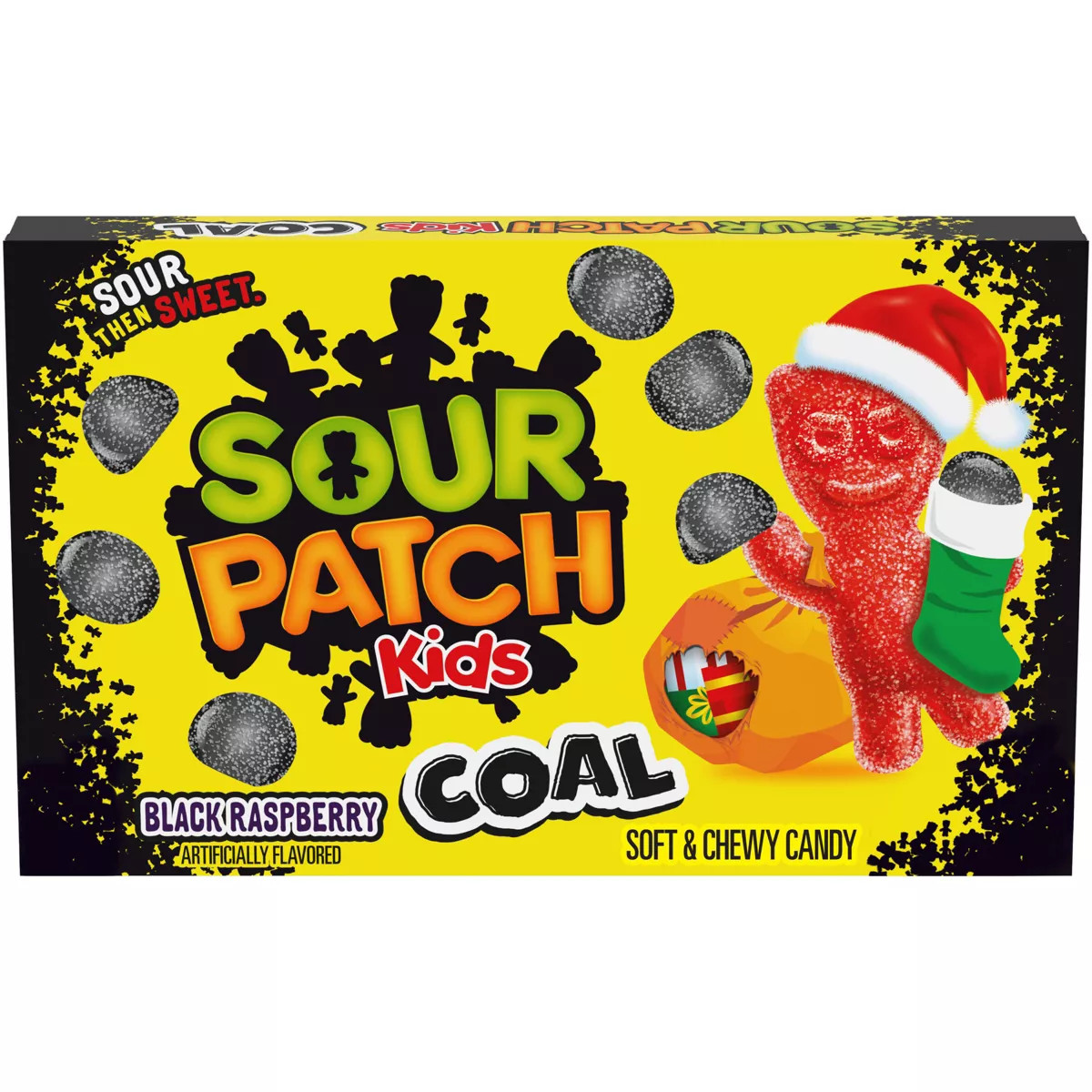 Sour Patch Kids Christmas Coal Black Raspberry Theater Box - 3.1oz | Target