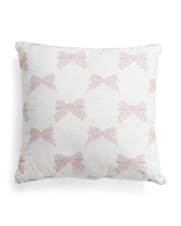 20x20 Bow Pillow | TJ Maxx