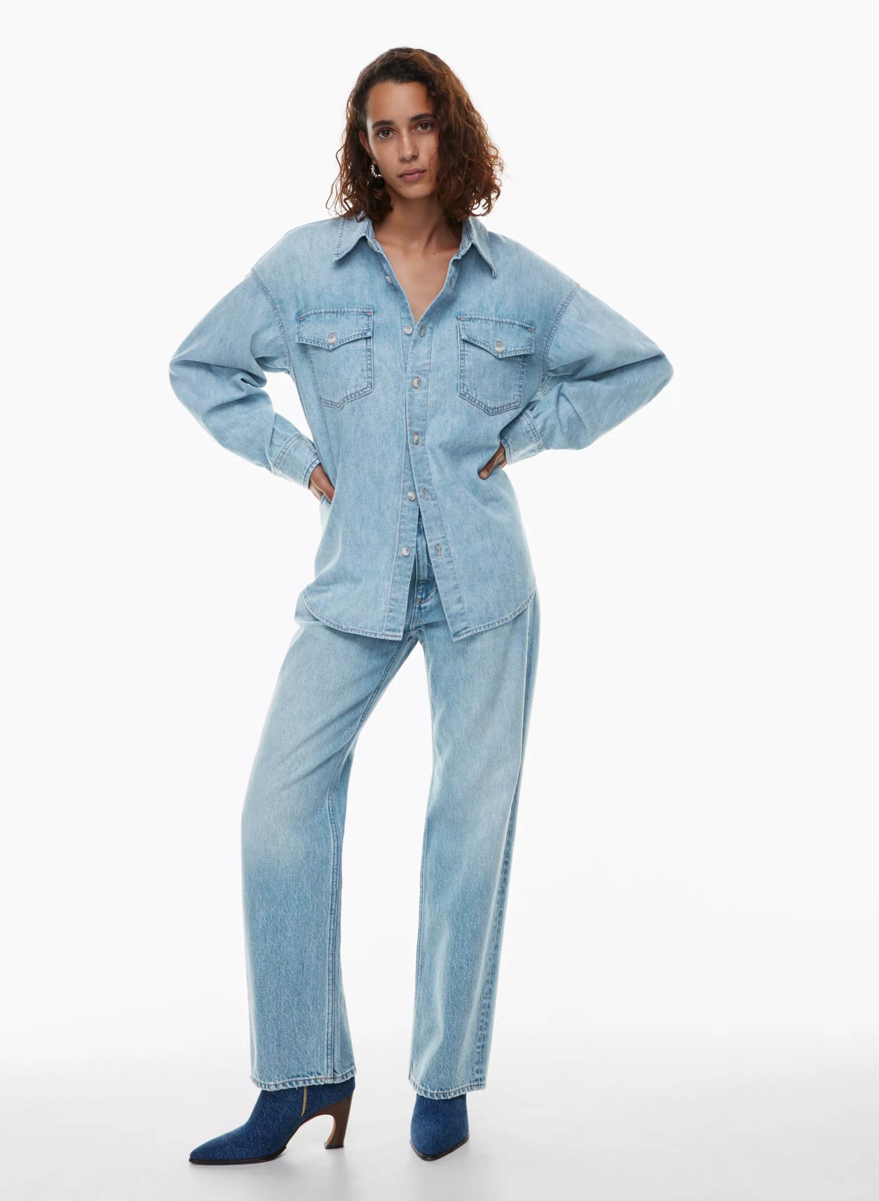THE '90S DENIM SHIRT | Aritzia