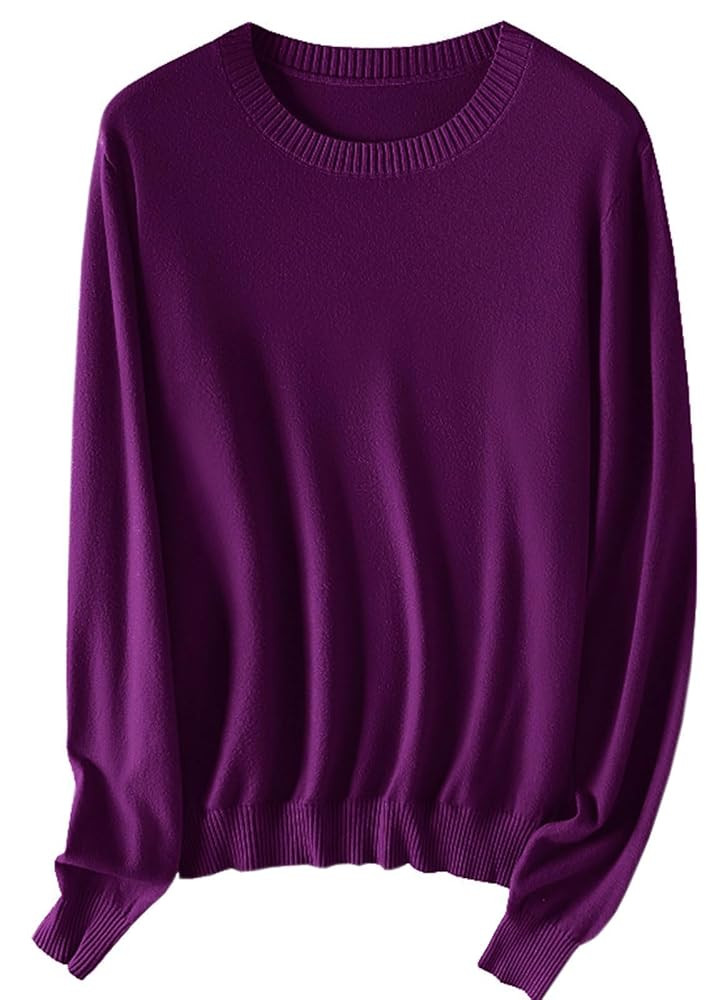 SANGTREE Women's Sweaters Crewneck Long Sleeve Soft Knit Pullover Jumper Tops Casual Fall Sweater... | Amazon (US)