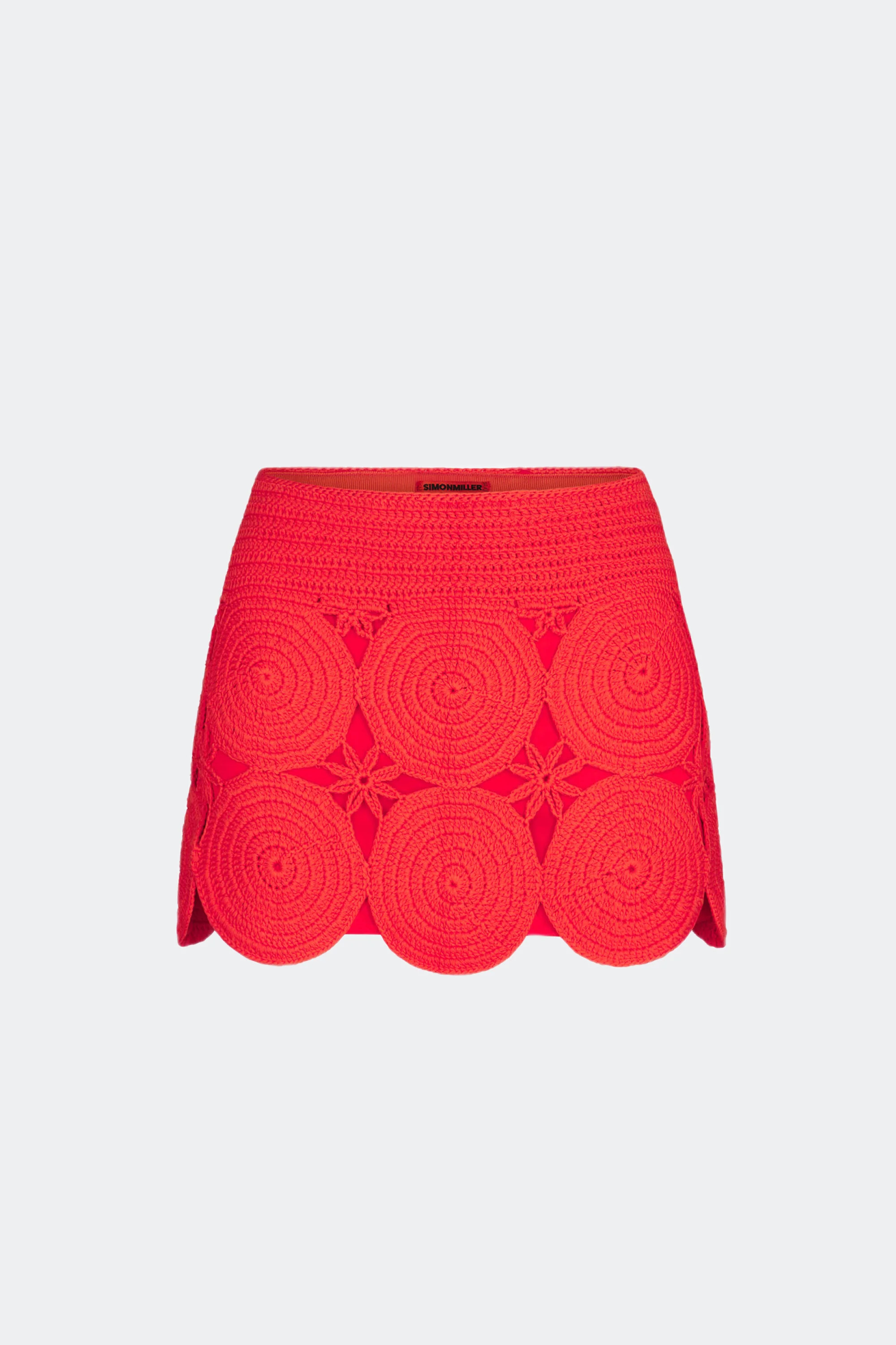 Beep Beep Mini Skirt in Coral Red | SIMONMILLER | Simon Miller