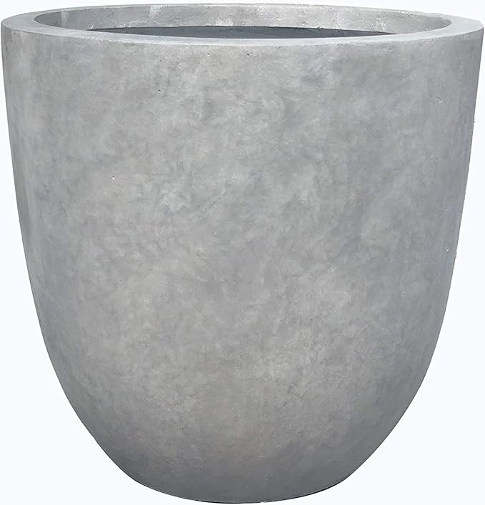 Kante 14 Inch Dia Round Concrete Planter, Indoor Outdoor Large Plant Pot with Drainage Hole and R... | Amazon (US)