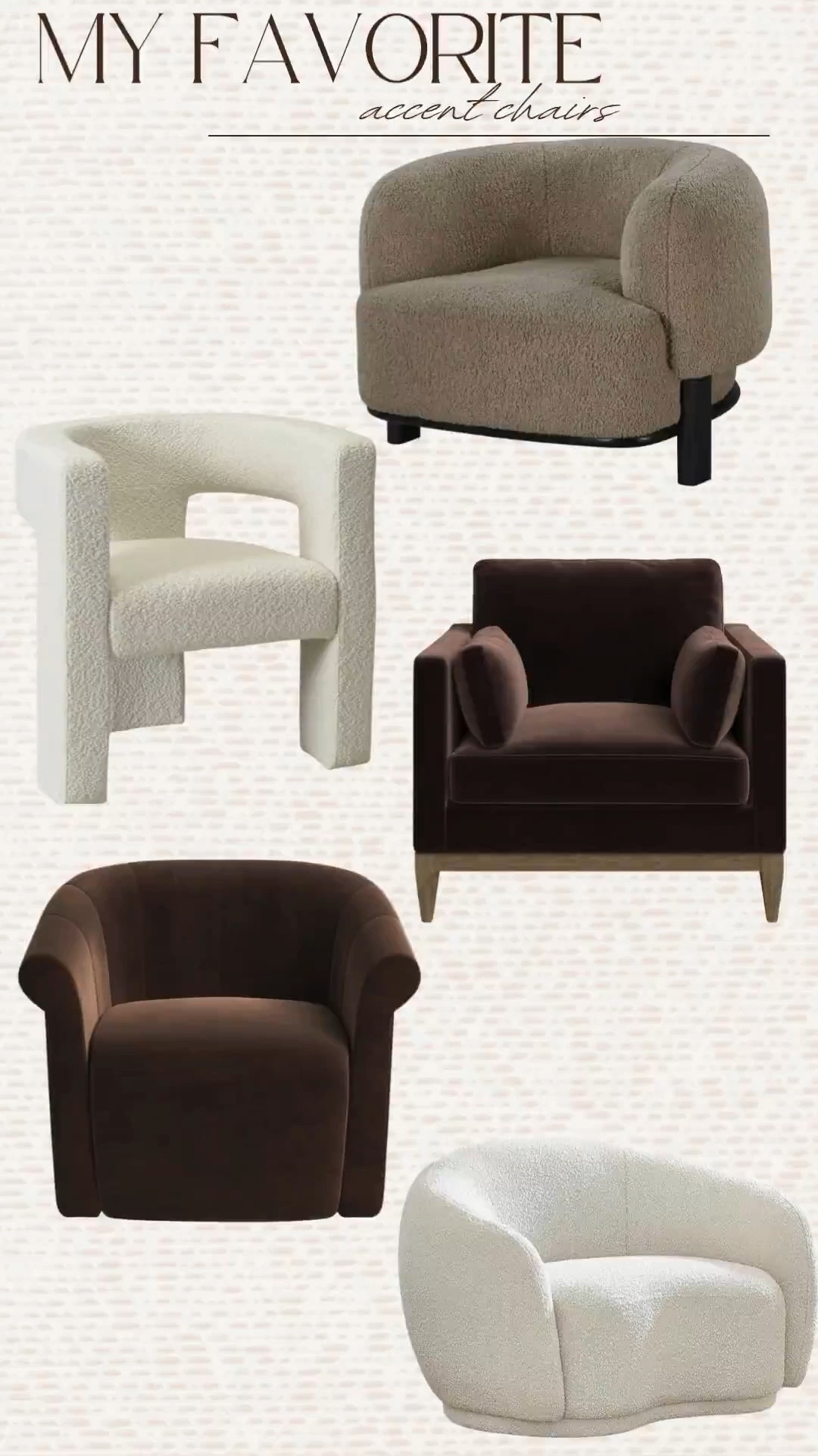 Accent chairs I’m loving! 

Upholstered Boucle modern home decor trending best sellers viral velvet neutral chocolate brown 

#summerthompsonstyles


#LTKHome #LTKvlog #LTKdayinmylife