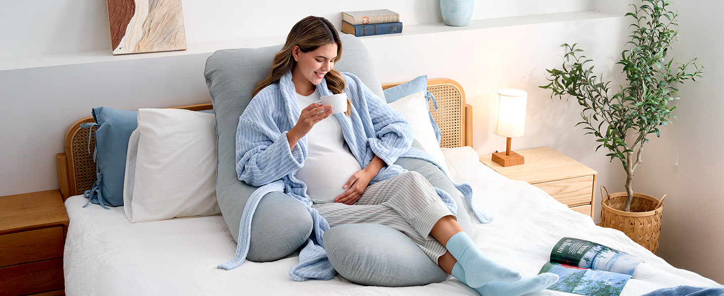 Momcozy Pregnancy Pillows with Cooling Cover, U-Shaped Full Body Maternity Pillow for Side Sleepe... | Amazon (US)
