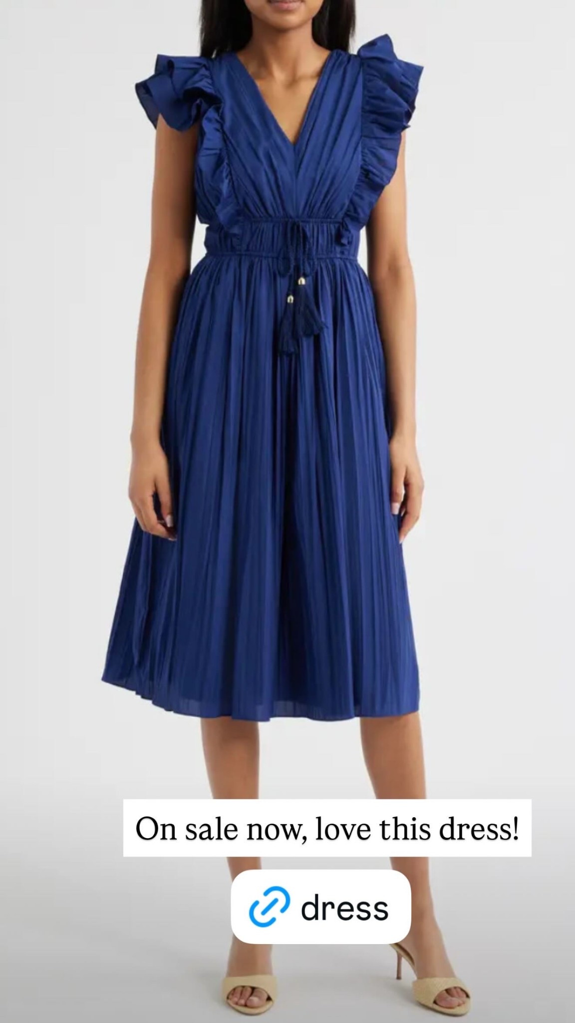 Great fall find! On sale now. Lots of sizes available. This navy dress looks good on all body types  

#LTKFindsUnder100 #LTKMidsize #LTKSaleAlert