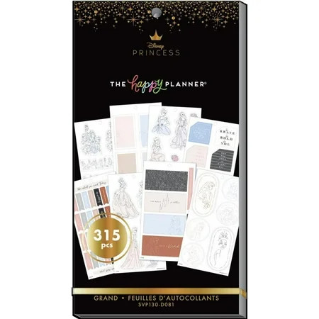 The Happy Planner Disney © Princess Elegance Big Value Pack Stickers- Colorful Boxes | Walmart (US)
