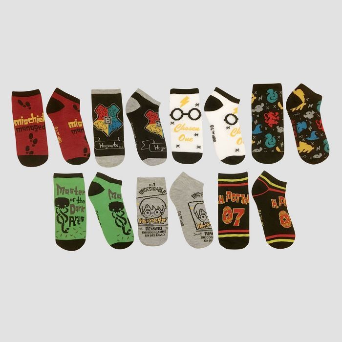 Women's Harry Potter 7pk A Week of Socks Box - Assorted Colors One Size | Target
