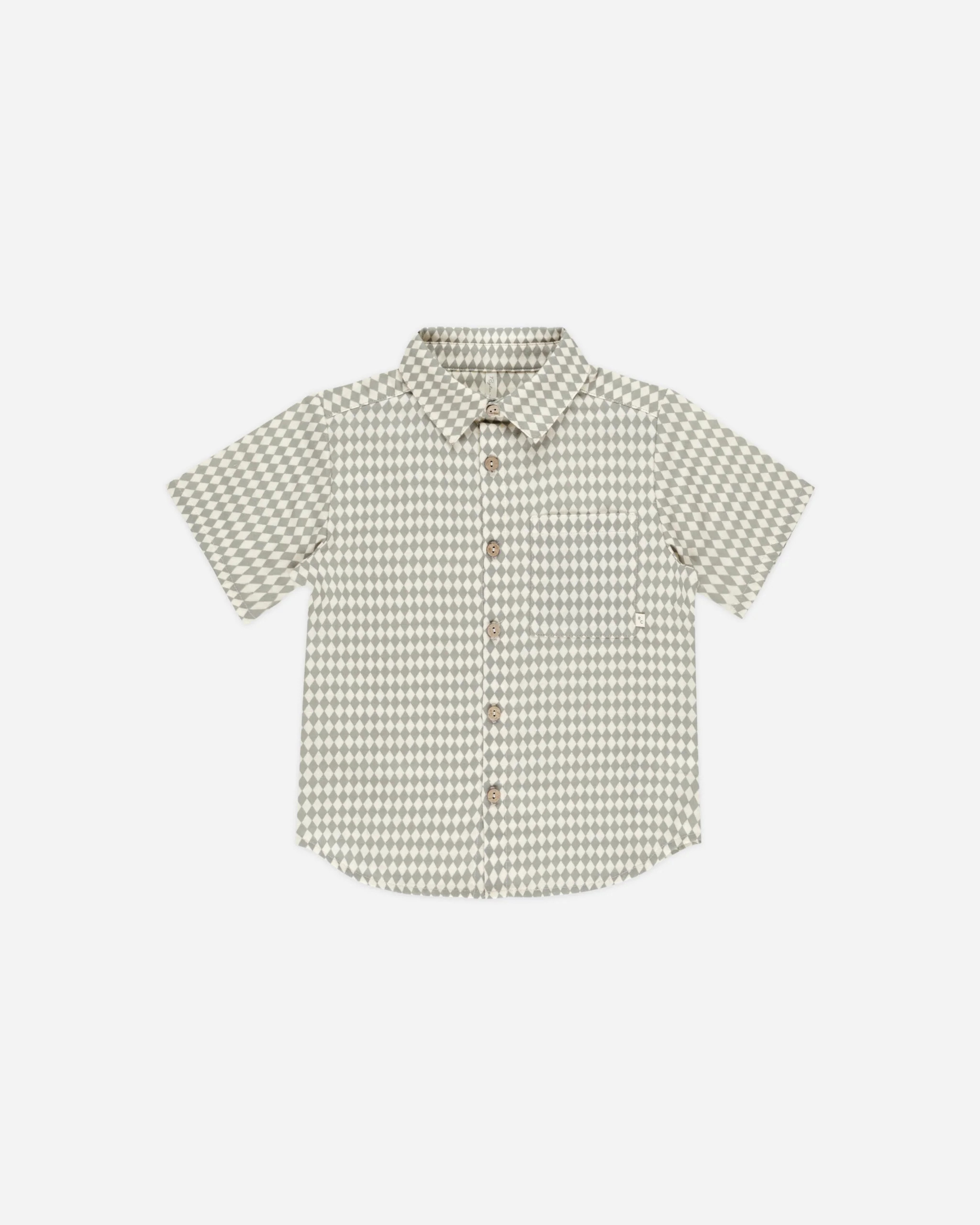 Collared Short Sleeve Shirt || Laurel Diamond | Rylee + Cru