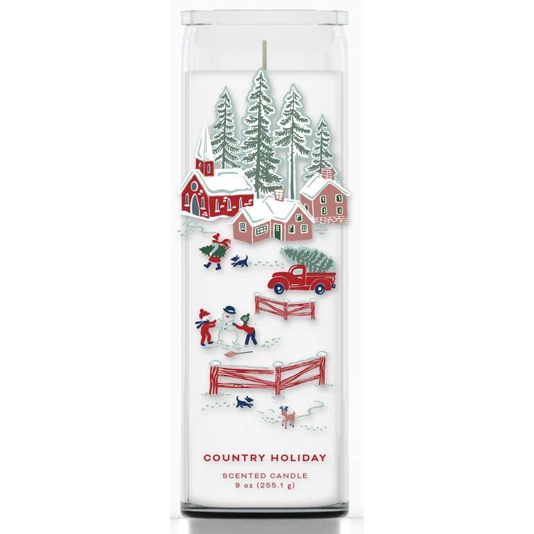 Mainstays 9oz Scented Single Wick Holiday Candle, Country Holiday | Walmart (US)