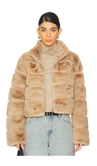 Tala Faux Fur Jacket in Toffee | Revolve Clothing (Global)