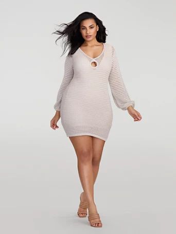 Nyah O-Ring Cut-Out Sweater Dress - Gabrielle Union x FTF - Fashion To Figure | Fashion To Figure
