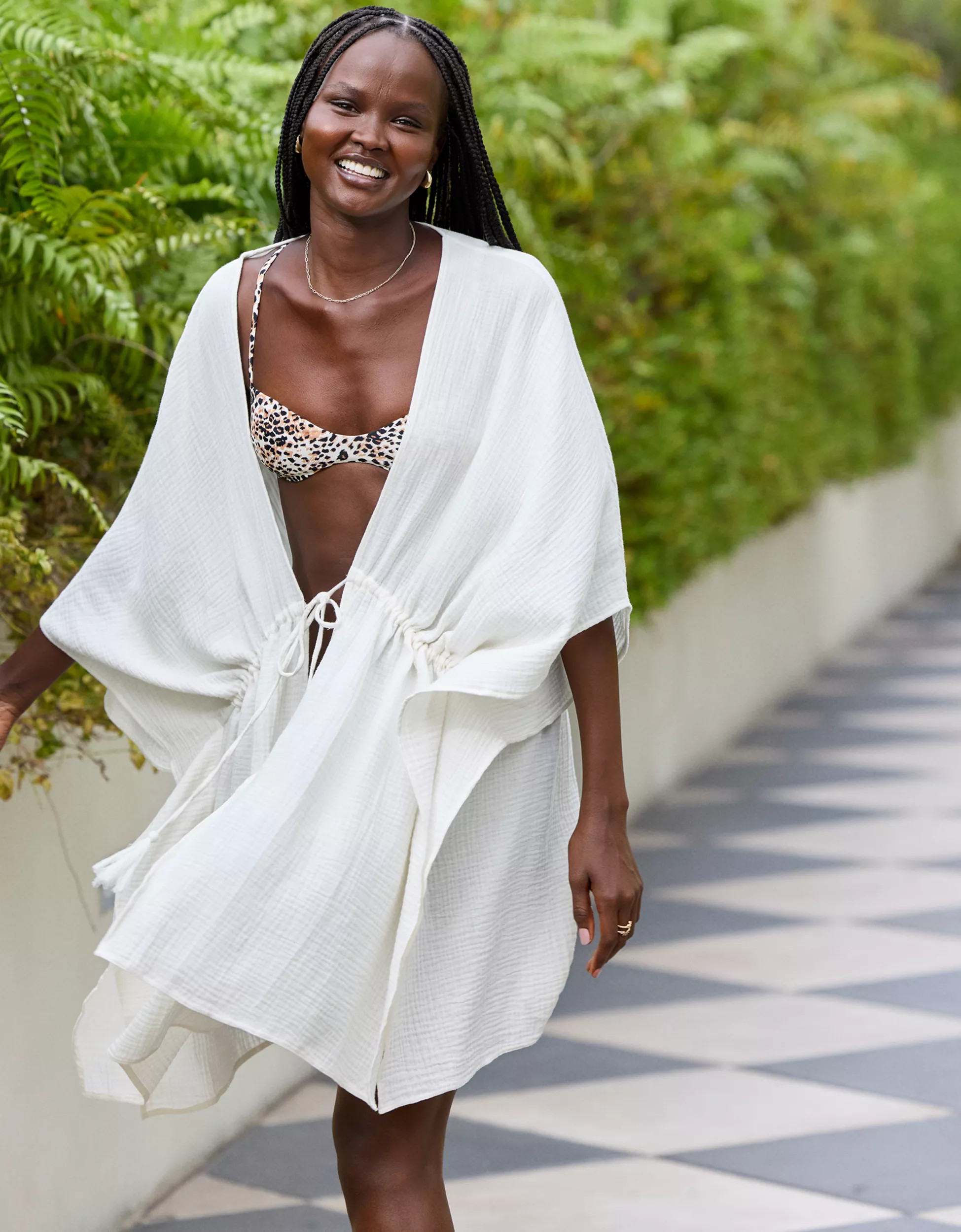 Aerie Gauze Tie Cape | Aerie