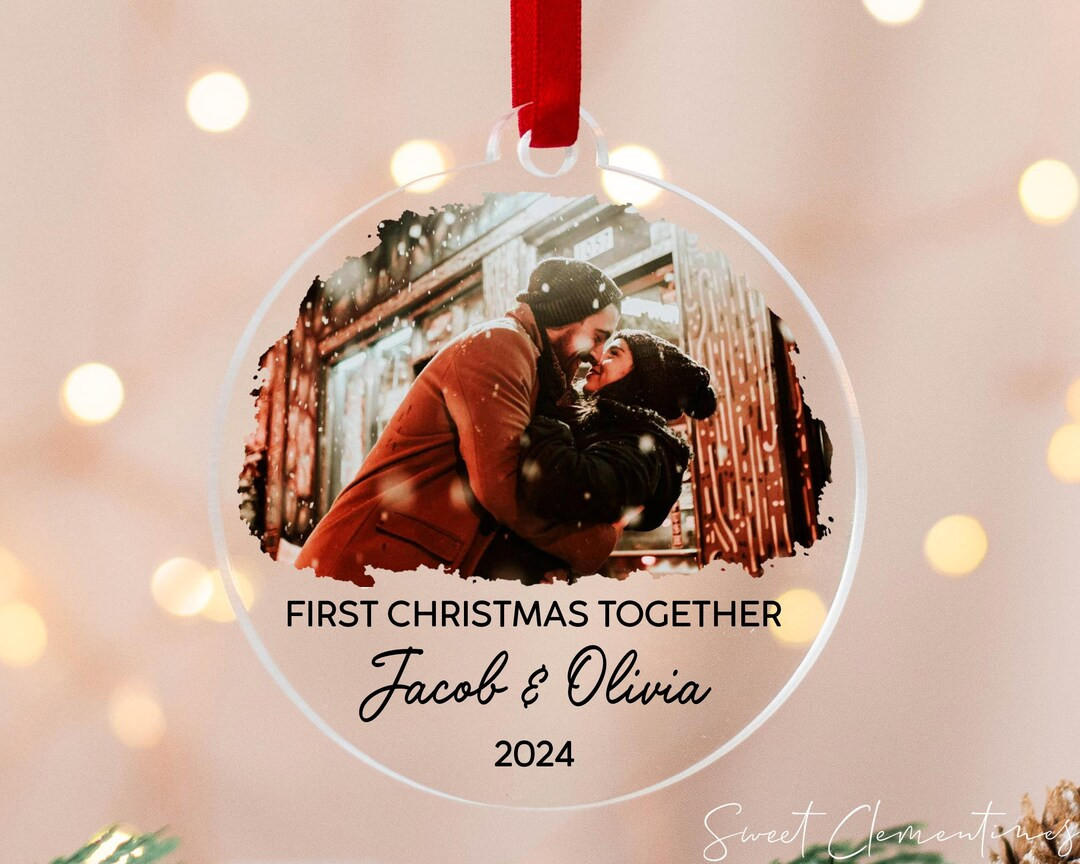First Christmas Together Ornament, Our First Christmas Couple Photo Ornament, Personalized Photo ... | Etsy (US)