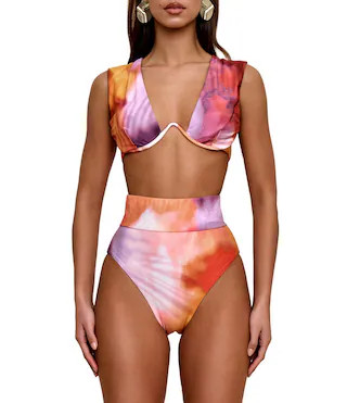 Andrea Iyamah Kuwa Underwire Bikini Swim Top & Wide Band High Waist Swim Bottom | Dillard's | Dillard's
