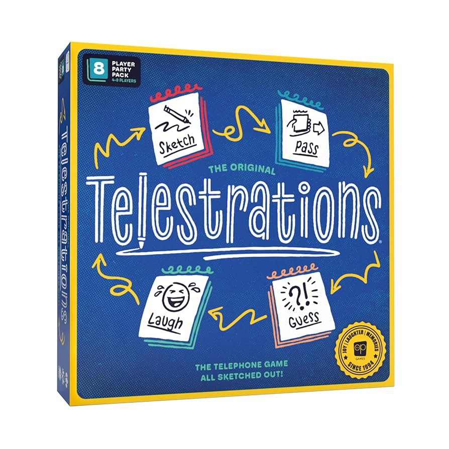 USAOPOLY Telestrations 8 Player 2nd Edition Board Game, Award Winning Hilarious and Unpredictable... | Amazon (US)