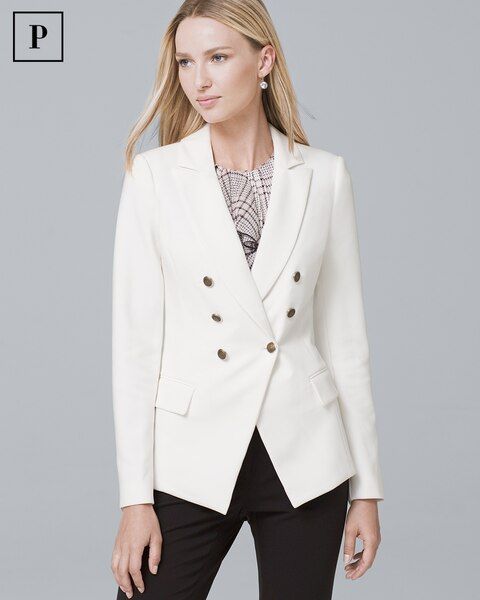 Women's Petite Trophy Jacket by White House Black Market, Ecru, Size 0 | White House Black Market