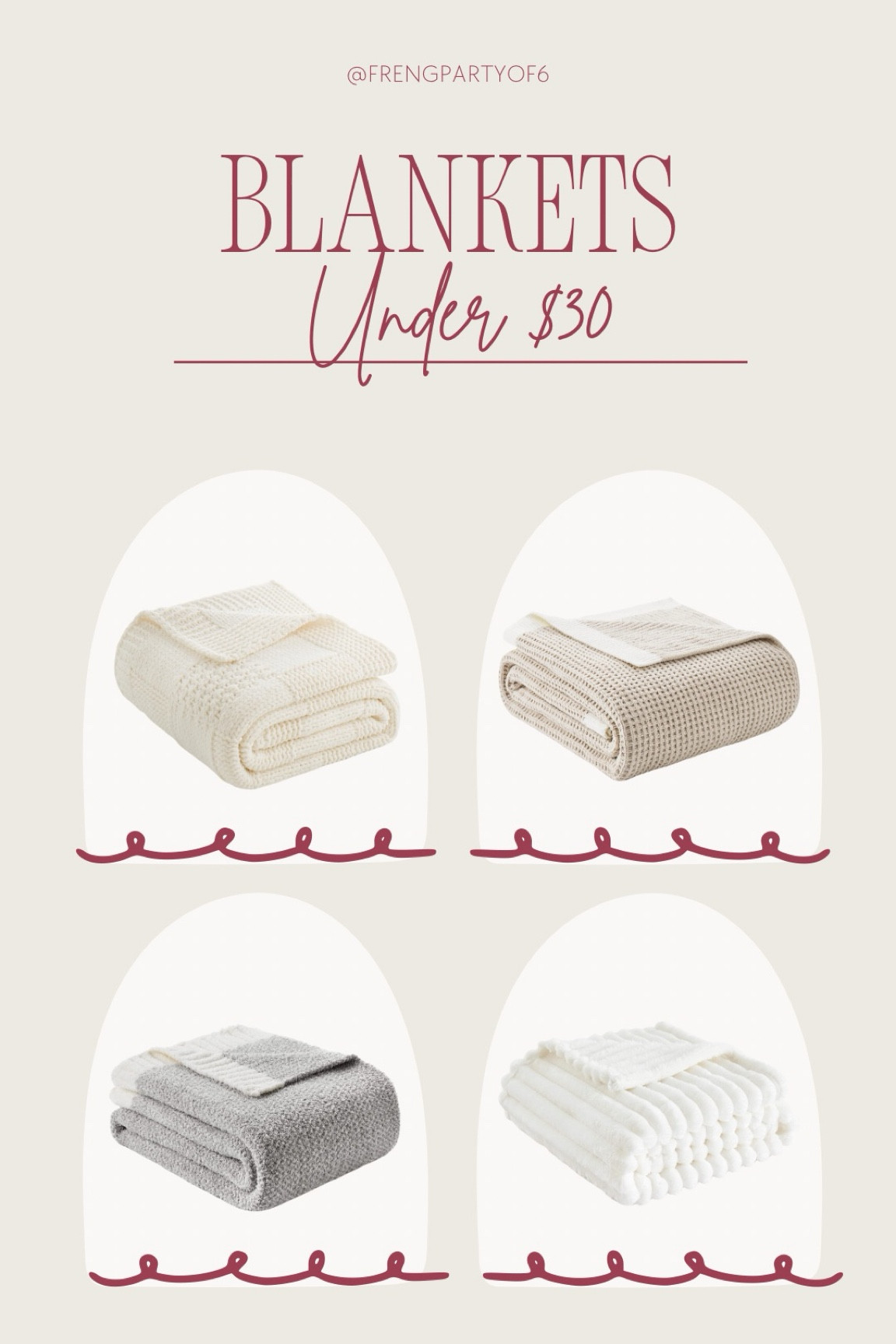 Neutral throw blankets under $30. 

#LTKHome #LTKFindsUnder50 #LTKGiftGuide