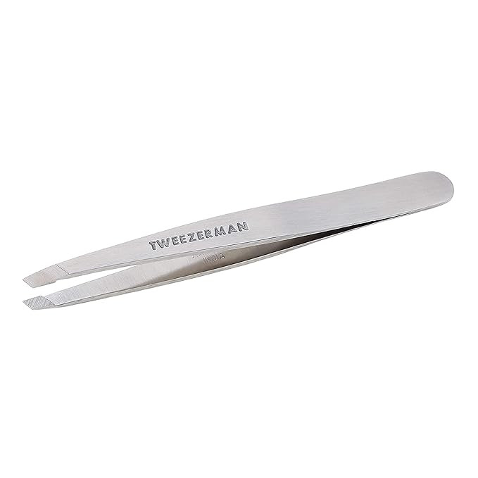 Tweezerman Stainless Steel Slant Tweezer - Eyebrow Tweezers for Women and Men (Classic Stainless) | Amazon (US)