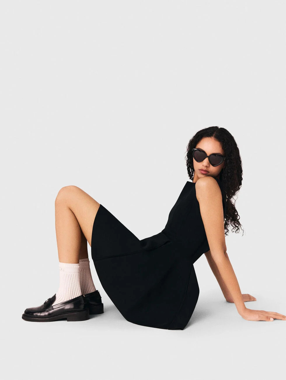 Skater dress with jewelled bows Black / Gray for Women | Maje | Maje US