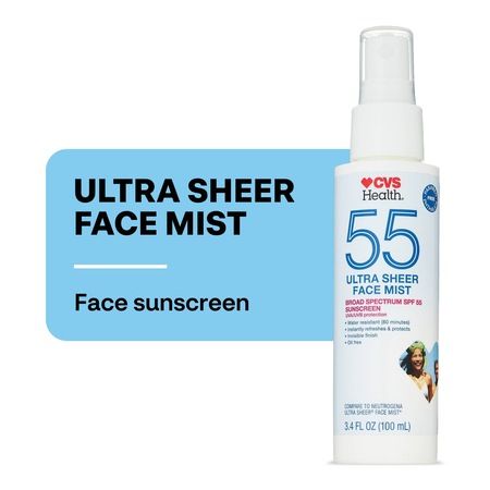 CVS Health Ultra Sheer Face Mist SPF 55, 3.4 OZ | CVS