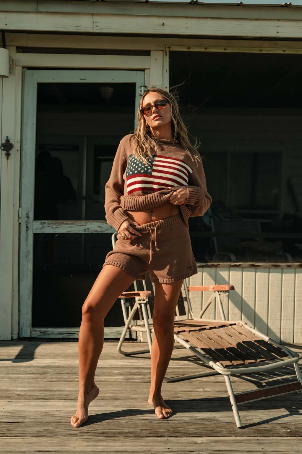 Americana Sweater Shorts | Tribe Kelley