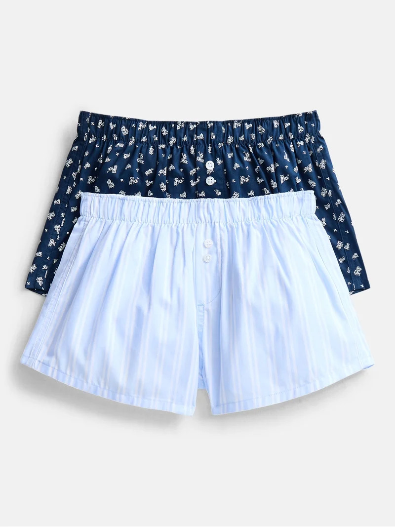 Weekend Academy Girls Cotton Blend Boxer Shorts, 2-Pack, Sizes XS-XXL | Walmart (US)