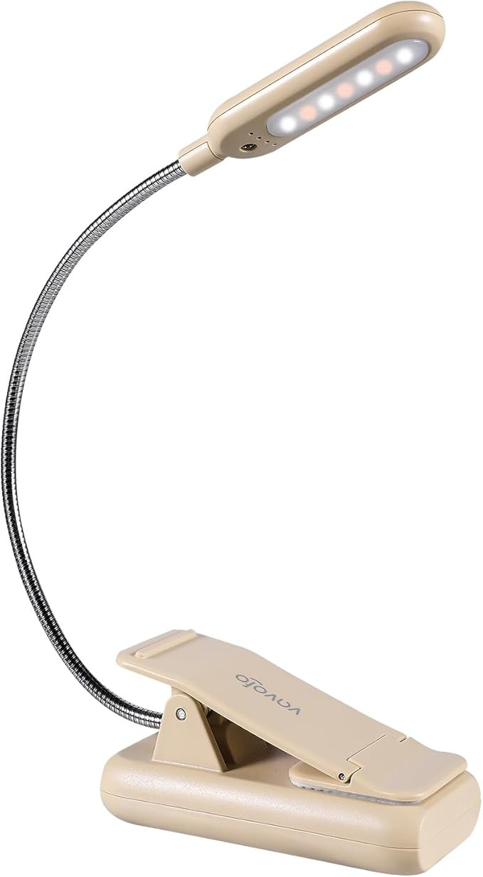 VAVOFO Rechargeable Book Light for Reading in Bed Kids, 7 LED Reading Light with 9-Level Warm Coo... | Amazon (US)