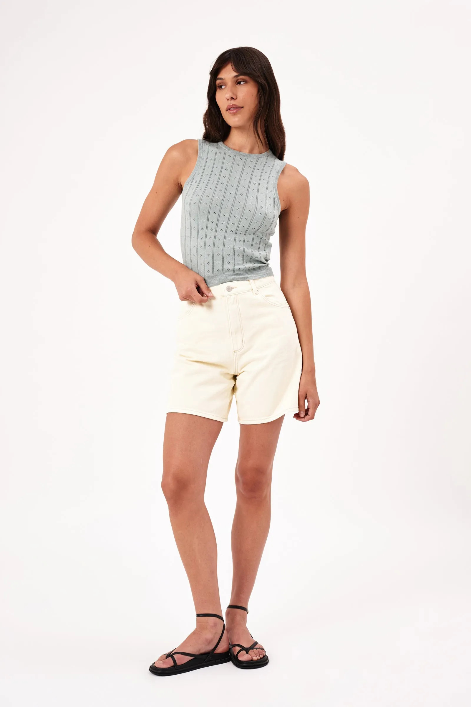 Buy Super Mirage Short - Lyocell Buttercream Online | Rollas Jeans | Rolla's Jeans US/CAN