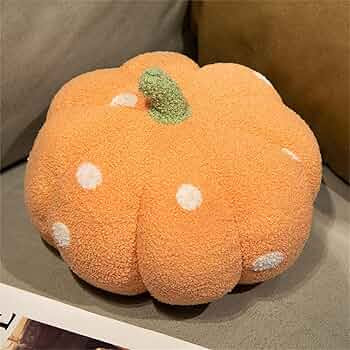 Jackcsale Pumpkin Pillow, 3D Pumpkin Shaped Floor Pillow Teddy Fleece Plush Halloween Pumpkin Thr... | Amazon (US)