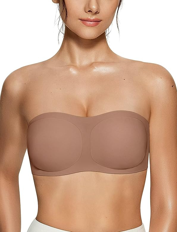 Vertvie Women's Wireless Strapless Bra Seamless Padded Bandeau Bra Non-Slip Silicone Tube Top Pus... | Amazon (US)