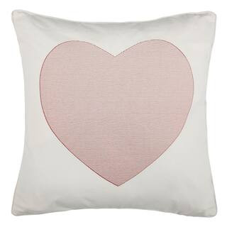 Avery White/Red 20 in. x 20 in. Throw Pillow | The Home Depot
