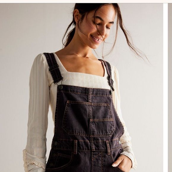 Free People ziggy overalls, dirty deeds | Poshmark