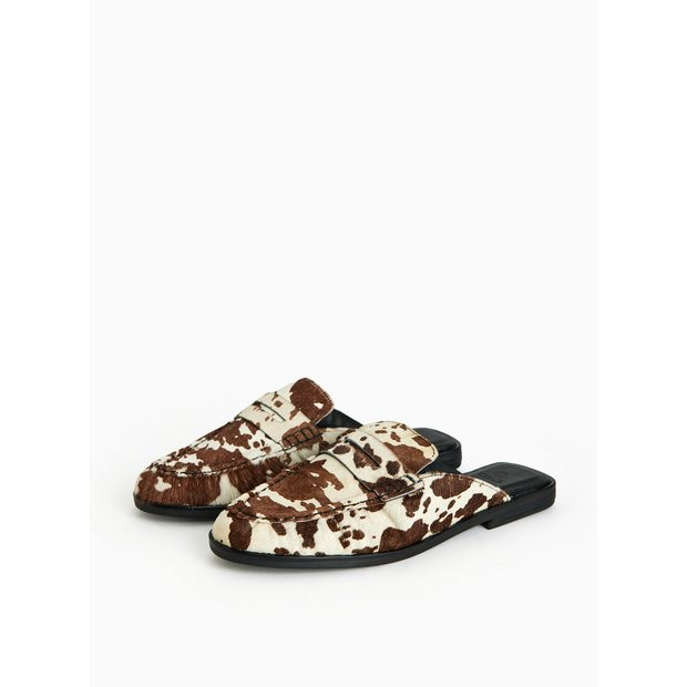 Cow Print Mule Loafer 8 | Tu Clothing