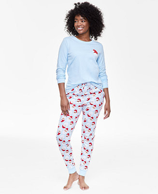 Holiday Lane Women's Santa Cotton Matching Family Pajamas Set, Created for Macy's - Macy's | Macy's