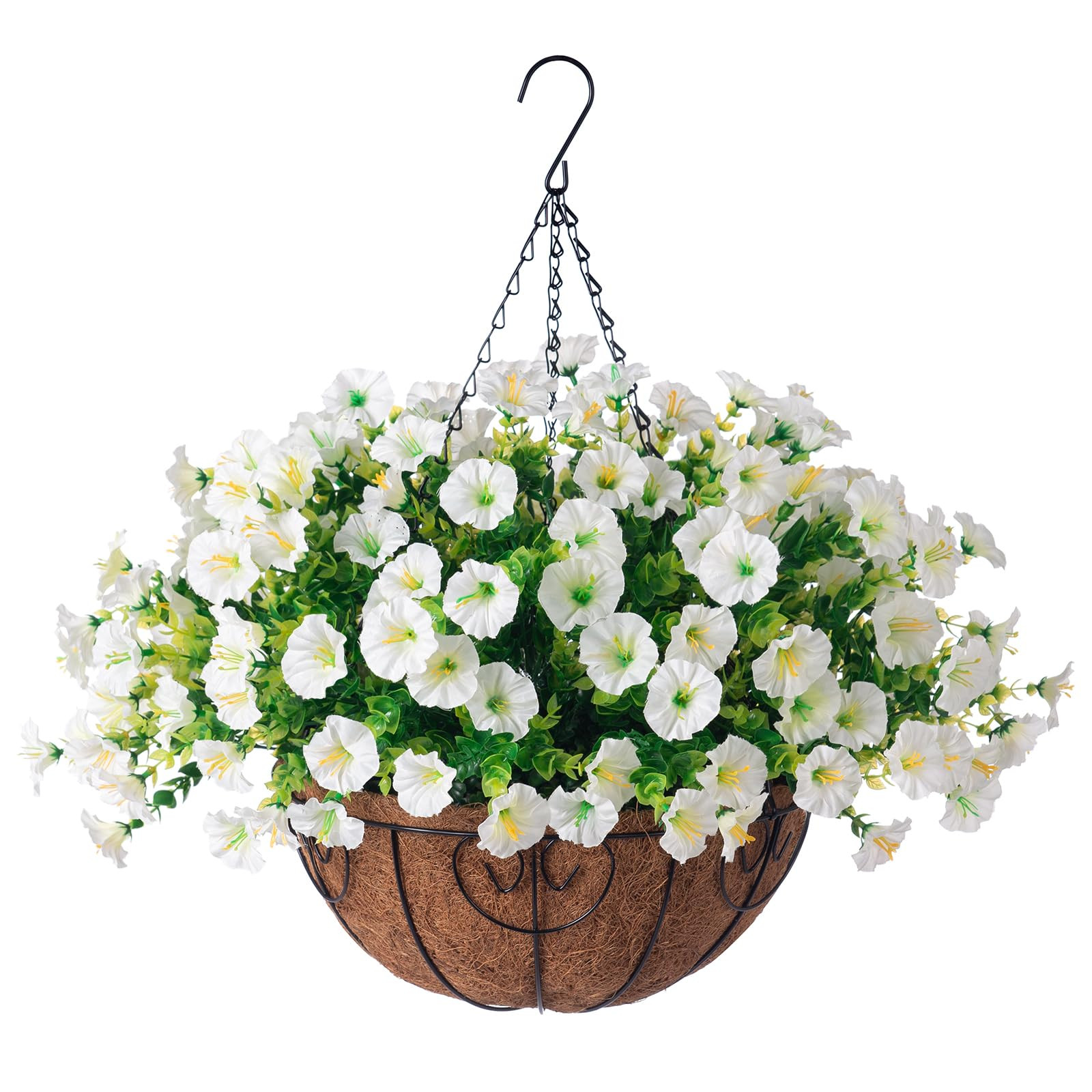 Ivydale Artificial Fake Hanging Flowers Plants Baskets for Outdoor Spring Summer Decoration, Faux... | Amazon (US)