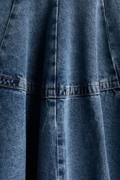 Denim Circle Skirt - High waist - Midi - Denim blue - Ladies | H&M US | H&M (US + CA)