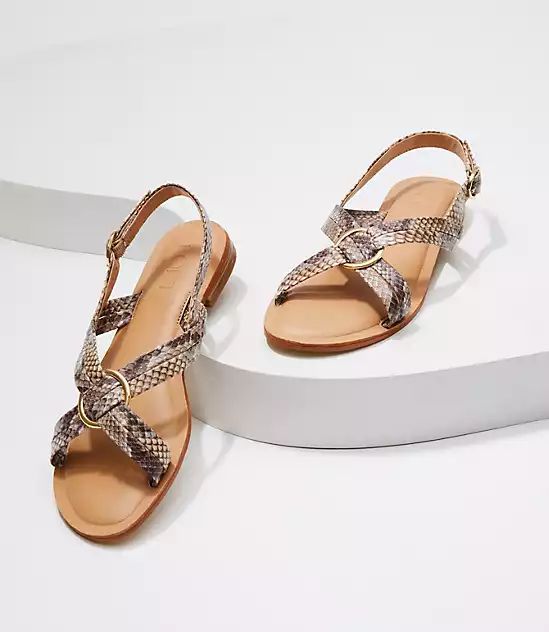 Criss Cross Slingback Sandals | LOFT | LOFT