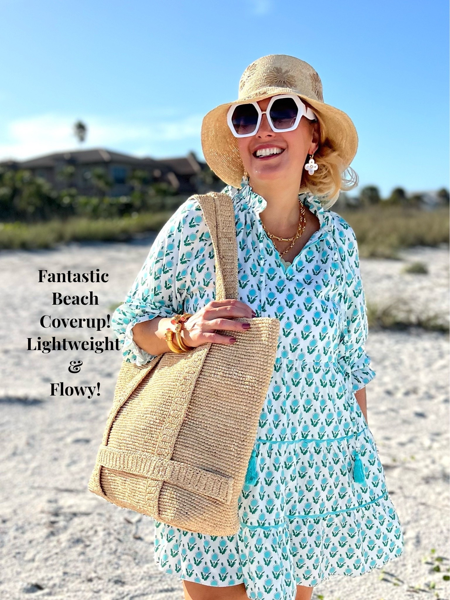 Great beach coverup under $50! Don’t forget to pick up the bucket hat and straw bag too! Wearing a medium.

#LTKSeasonal #LTKOver40 #LTKSaleAlert #LTKTravel #LTKgrwm #LTKootd #LTKMidsize #LTKSwim