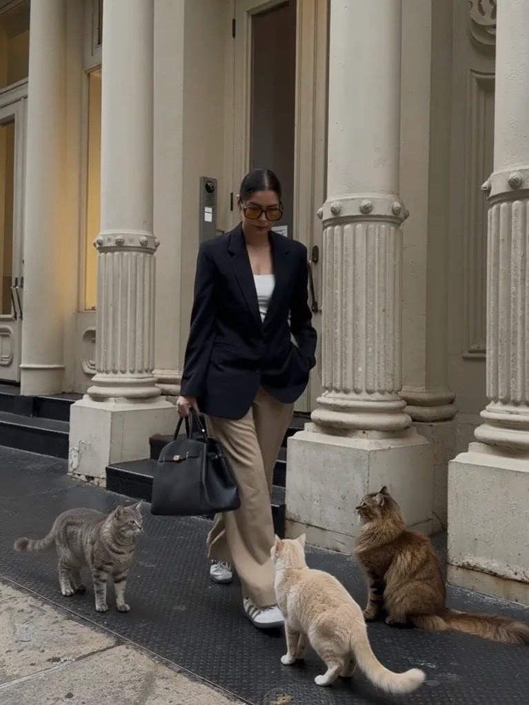 Are you a cat or dog person?
This trend but with cats because I am a cat lady. 🐈 
.
#cat #ootd #casualoutfit #fashiontrend