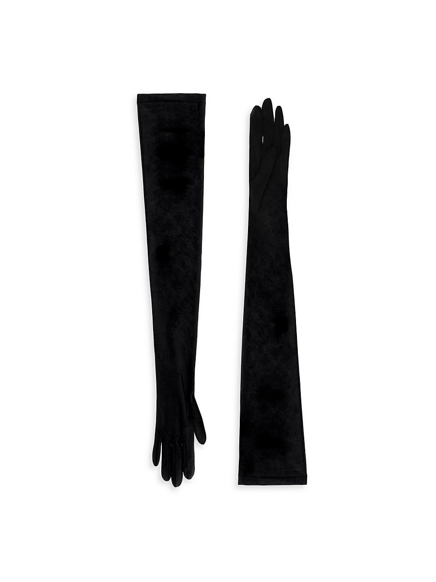 Women's Extended Runway Opera-Length Touchscreen Gloves - Black | Saks Fifth Avenue