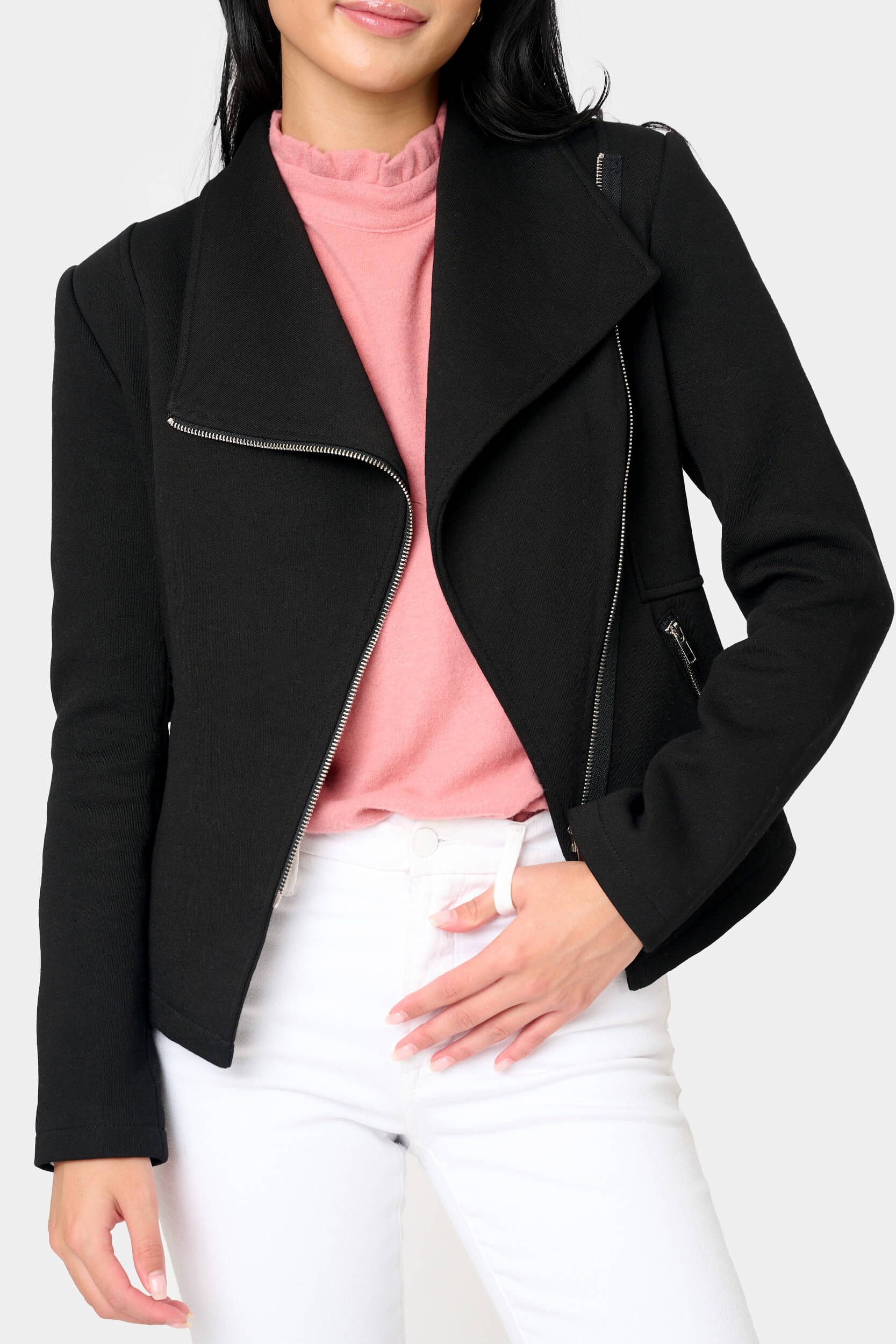 Stretch Knit Moto Jacket | Gibson