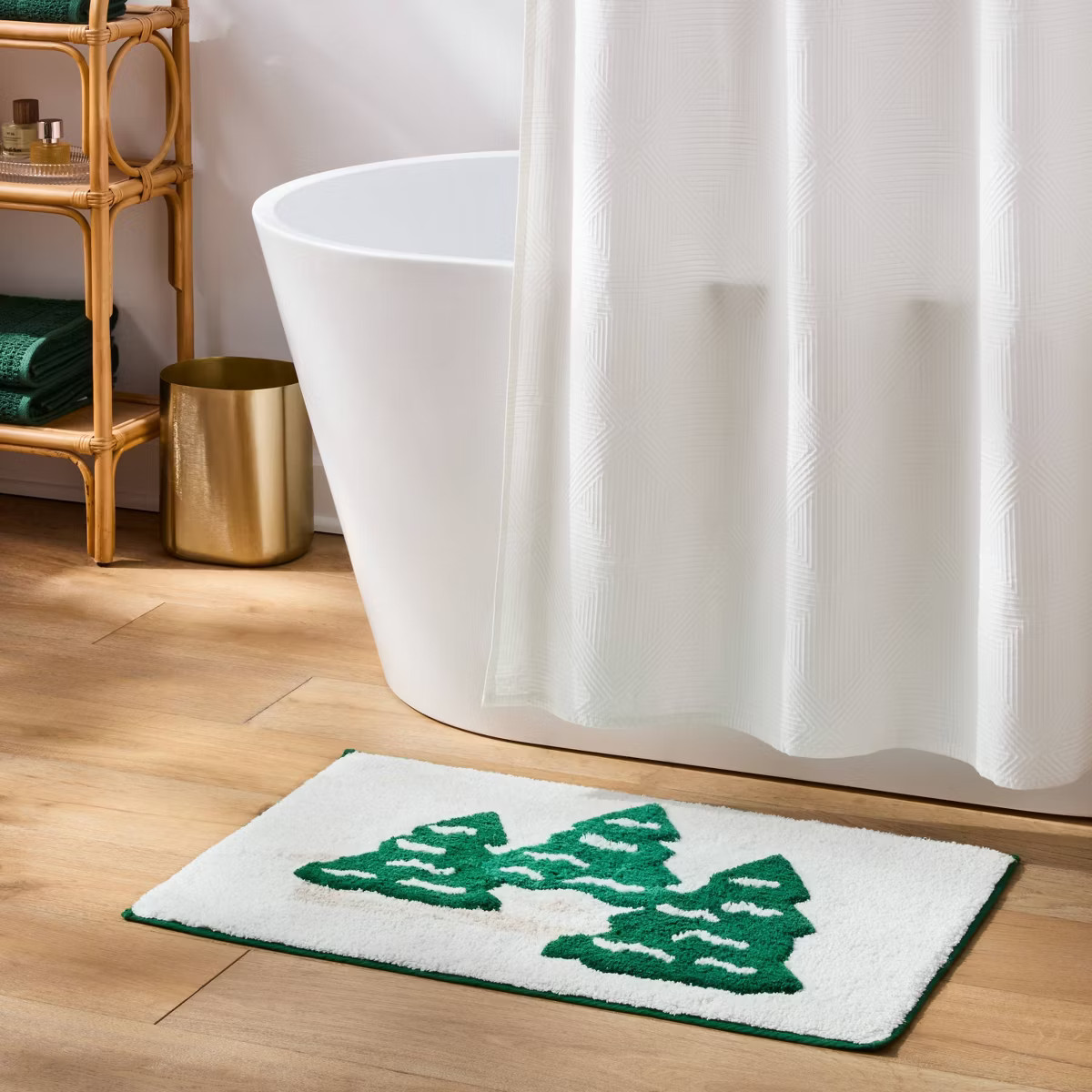 20"x30" Tree Christmas Bath Rug Green - Threshold™ | Target