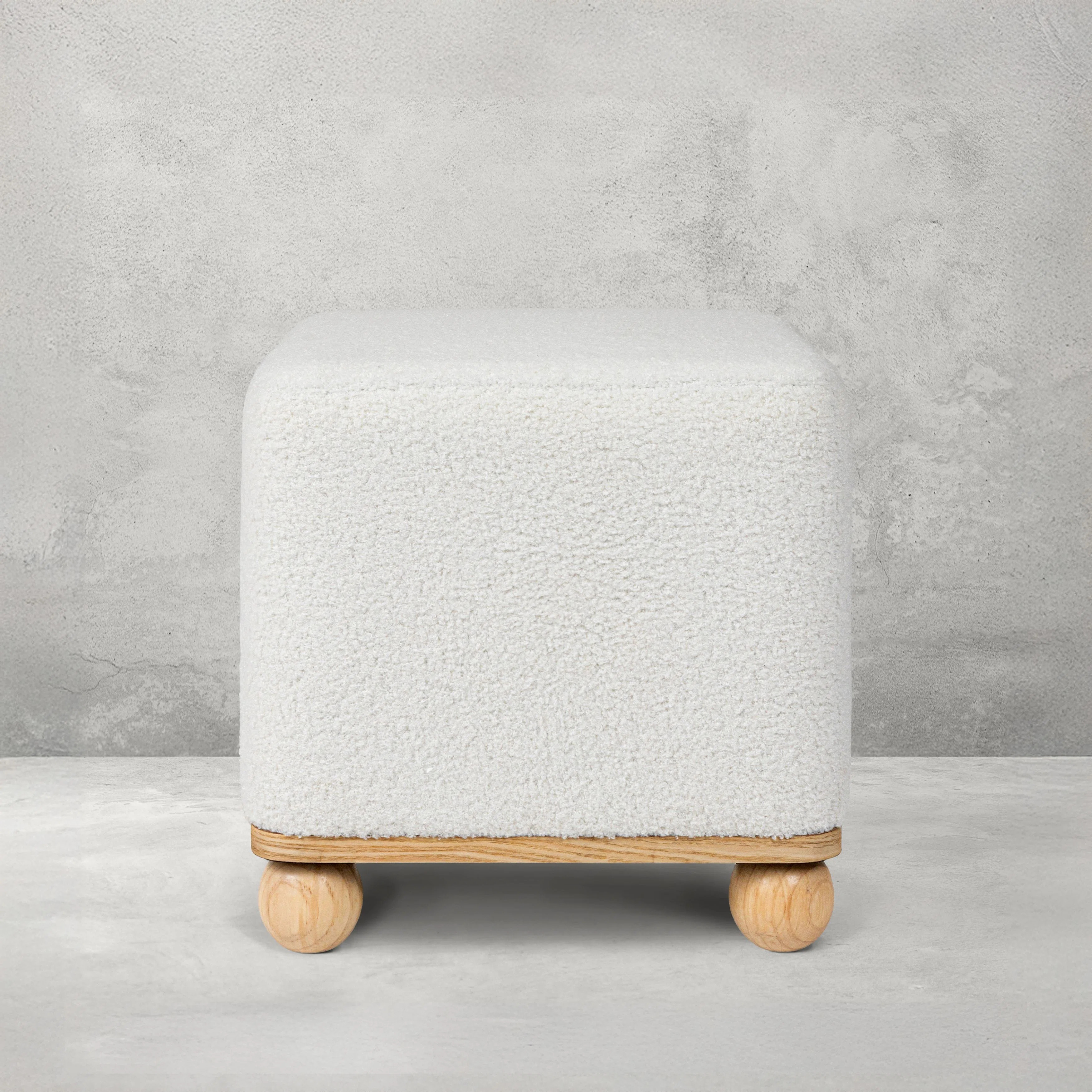 Latitude Run® Mariabelen Square Boucle Upholstered Ottoman | Wayfair | Wayfair North America