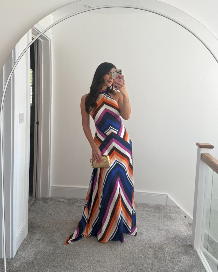 How gorgeous are the colours on this striped maxi dress, perfect for wedding guest or summer occasion #weddingguestdress #summerdress #maxidress #petitedress #occasiondress

#LTKsummer #LTKdresses #LTKuk
